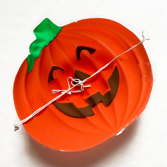 1990's Vintage Halloween JACK-O'-LANTERN Outdoor Light Porch Cover x 6 - Picture 3 of 4